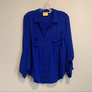 Maeve (Anthropologie) Ultramarine Blue Top